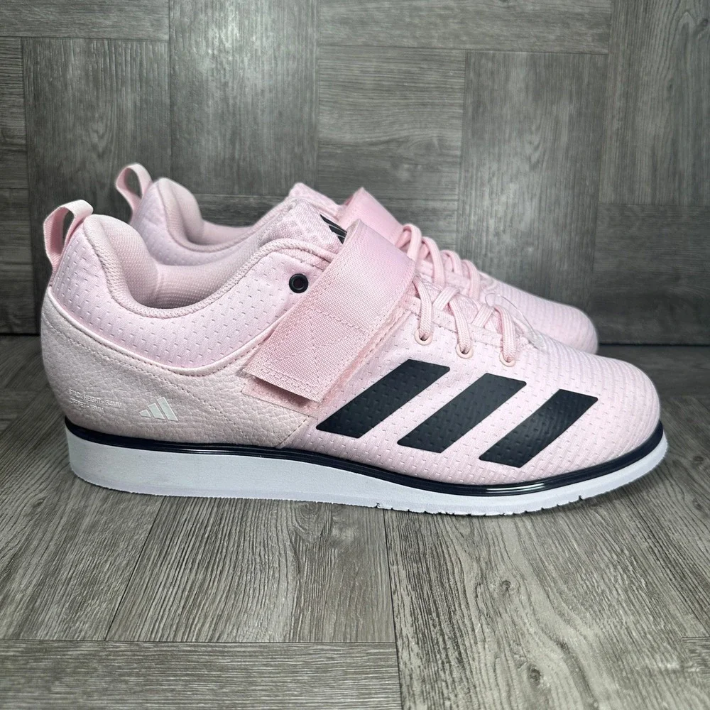 Adidas Powerlift 5 Weightlifting Men 11 Pink Black Strap Gym Shoes NEW JP9879